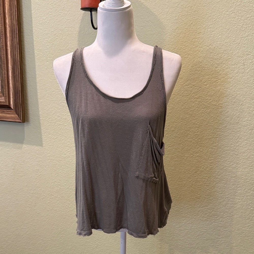 Casual Gray Sleeveless Top
